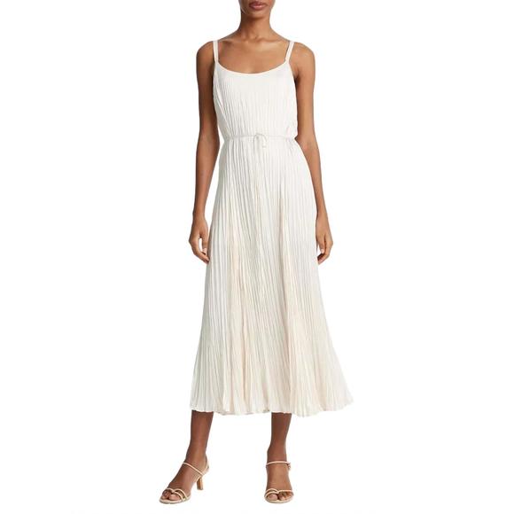 NEW VINCE crushed relaxed slip dress in chiffon - Picture 1 of 3